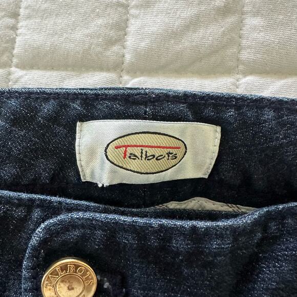 Vintage 90s TALBOTS Jeans Womens Cropped Dark Wash Mid Rise Stretch | 10 - Picture 5 of 13